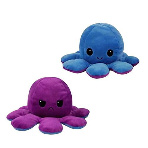 Reversible Marine Life Stuffed Animal Regalo Della Scuola Regalo di Compleanno Regali di Natale Bambini Morbidi Carini Giocattoli di Peluche per Ragazzi Ragazze Polpo Double Sided Flip Dolls
